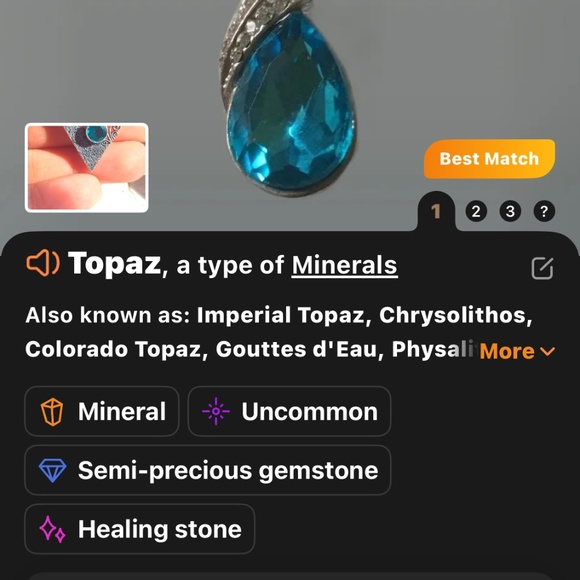 925 Sterling Silver Plated Round Blue Topaz on Kite Setting w/Curly Cues - Picture 8 of 11